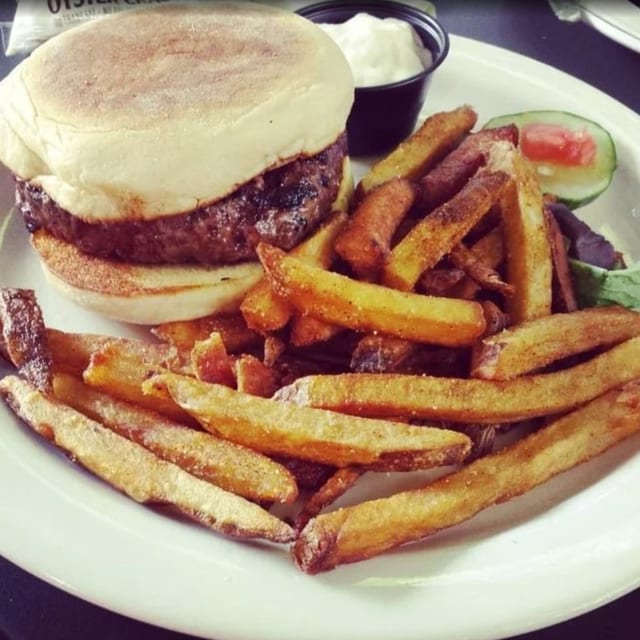 Goofy Gorgonzola Burger.